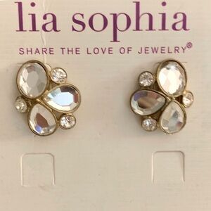 Lia Sophia Crystal tear drop earrings